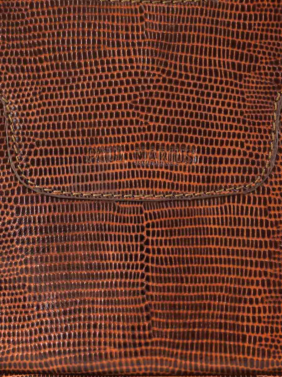 Foto-Fokus-Material-Halbmondtasche aus braunem Leder Garance 1960 Paul Marius W40 L L