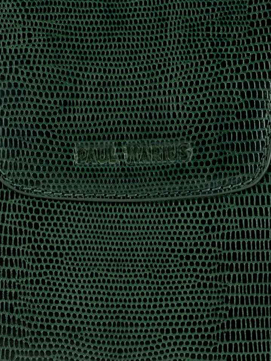 Foto-Fokus-Material-Halbmondtasche aus grünem Leder Garance 1960 Paul Marius W40 L DG