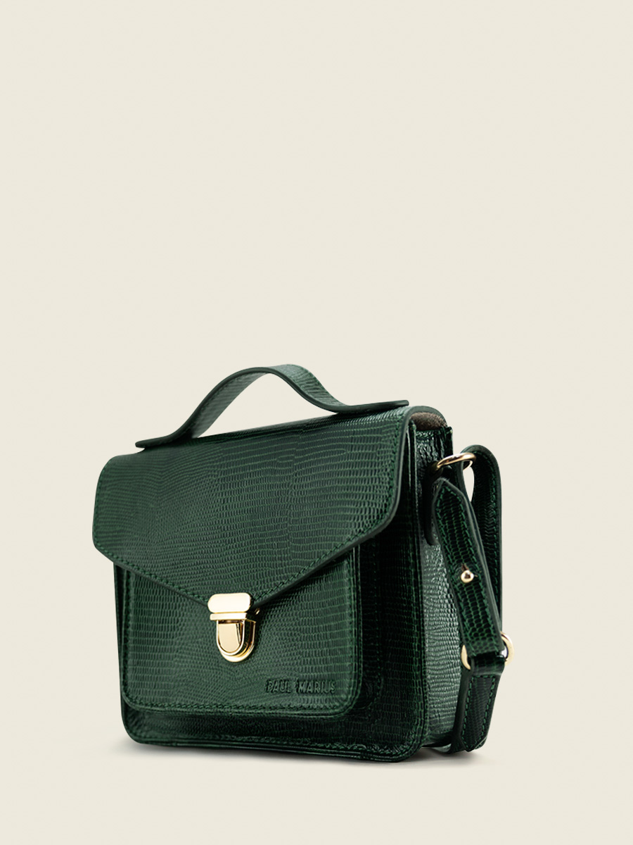 Foto-Ansicht-Rückseite-Handtasche-Leder-grün-Mademoiselle-George-XS-1960-Paul-Marius-W05XS-L-DG