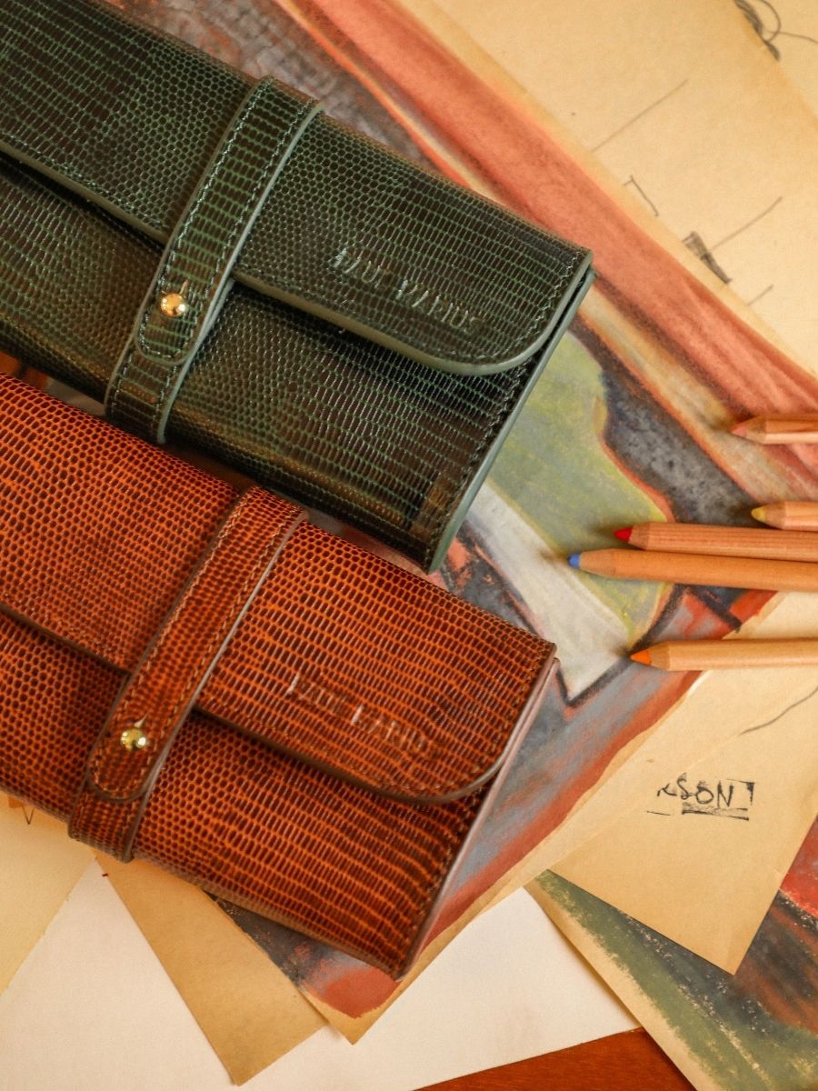 Foto-Fokus-Material-Brillenetui-braun-Leder-Oscar-1960-Paul-Marius-M50-L-L