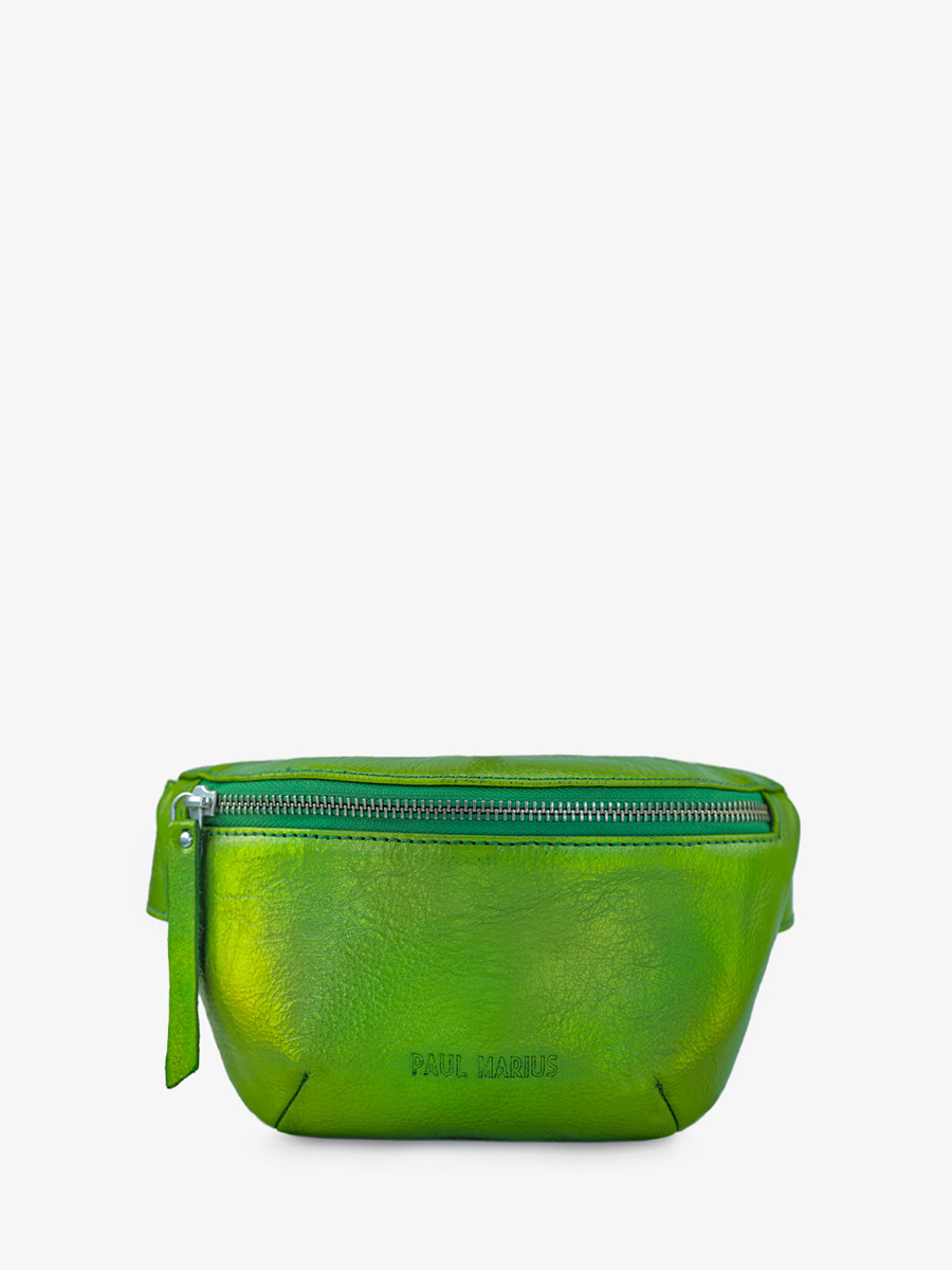 foto-frontansicht-gürteltasche-leder-grün-metallic-damen-labanane-xs-absinthe-paul-marius-m503xs-gr-b