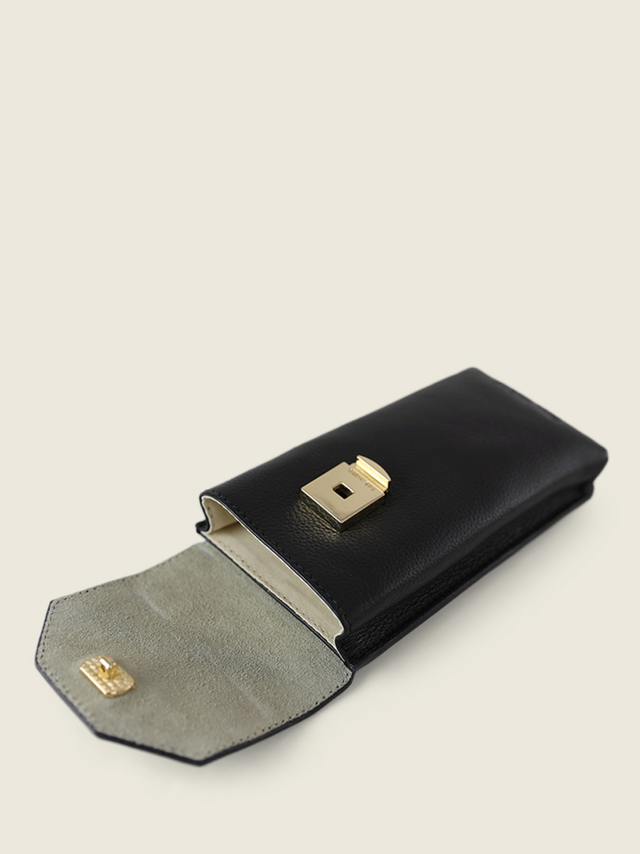 Foto-Rückansicht-Handytasche-Leder-schwarz-Eva-Art-Deco-schwarz-Paul-Marius-M71-AD-B