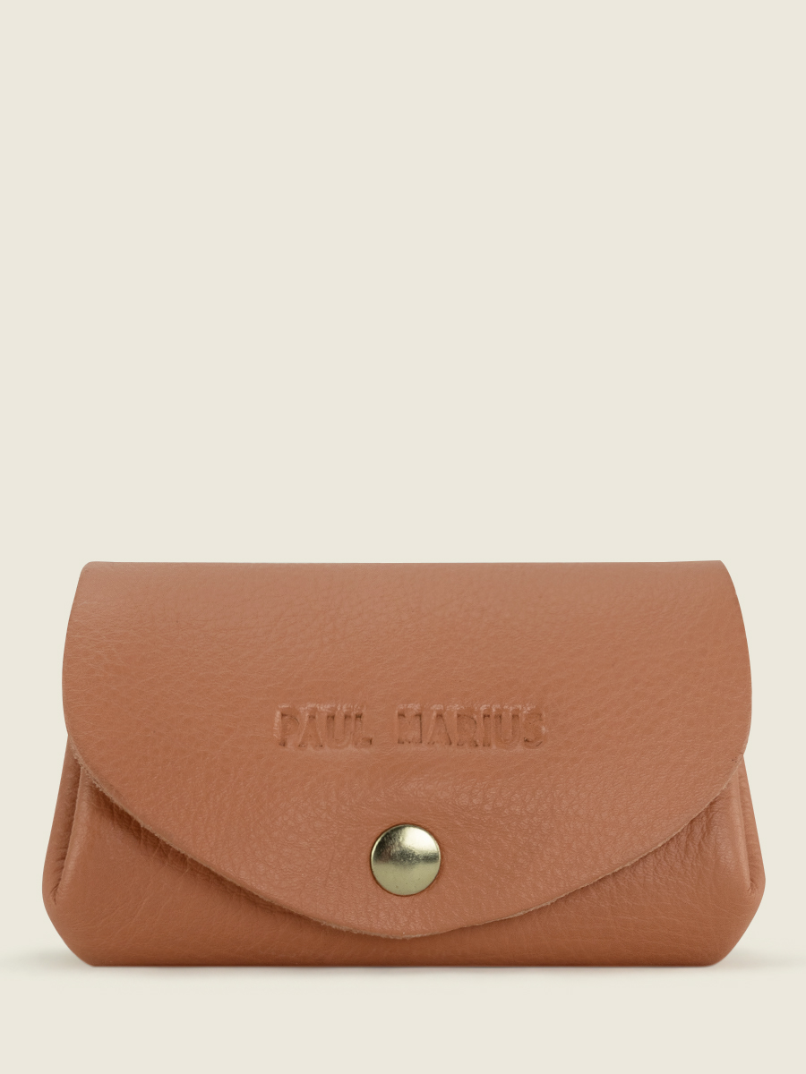 Foto-Vorderansicht-Geldbörse-Leder-braun-LeGustave-Art-Deco-Caramel-Paul-Marius-CLP-AD-CA