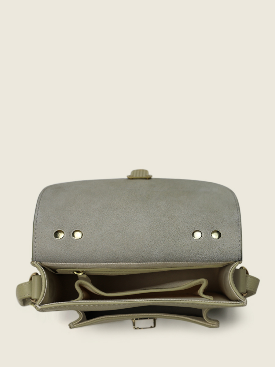 Foto-Innenansicht-Mini-Handtasche-Leder-Damen-grün-Mademoiselle-George-XS-Art-Deco-Mandel-Paul-Marius-W05XS-AD-AL