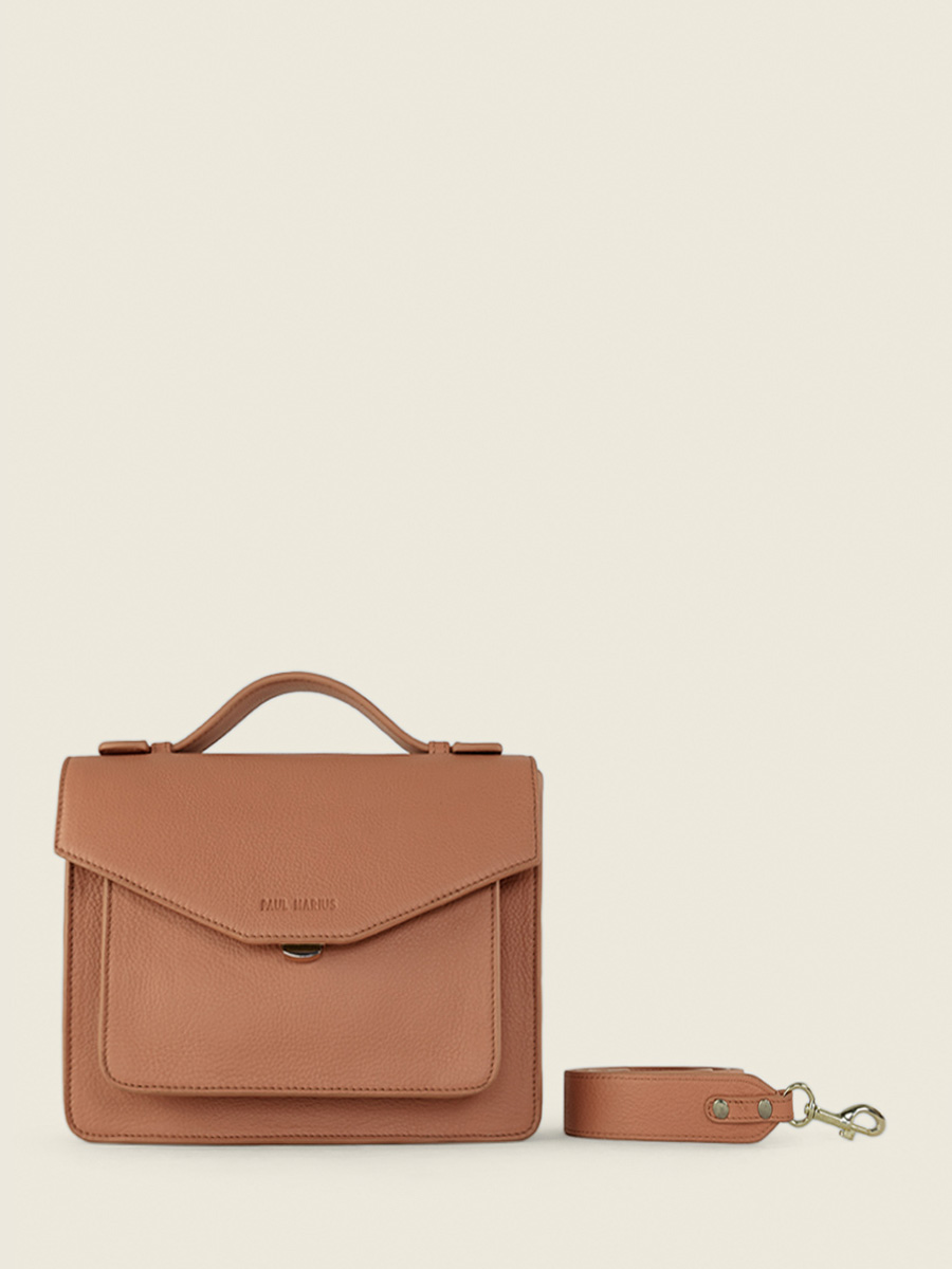 foto-ansicht-von-vorne-handtasche-leder-braun-simone-art-deco-caramel-paul-marius-w33-ad-ca