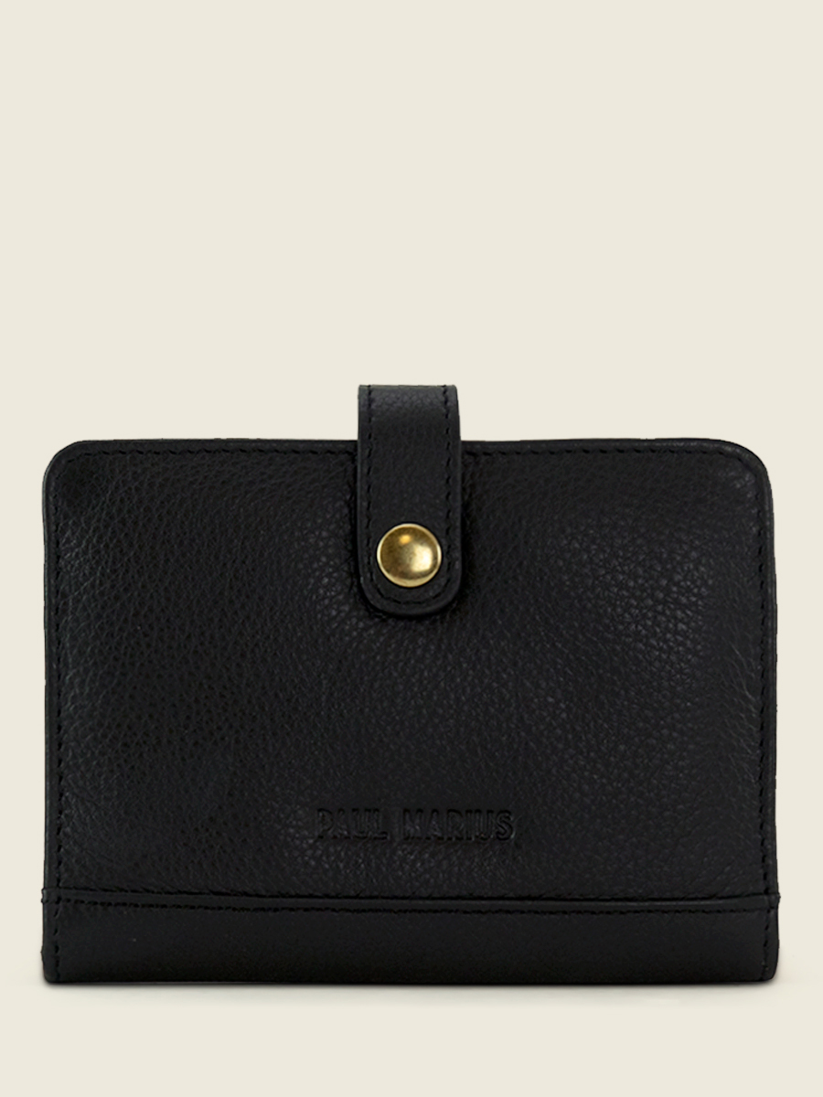 Foto-Vorderansicht-Brieftasche-Leder-schwarz-Jeanne-Art-Deco-schwarz-Paul-Marius-M34-AD-B