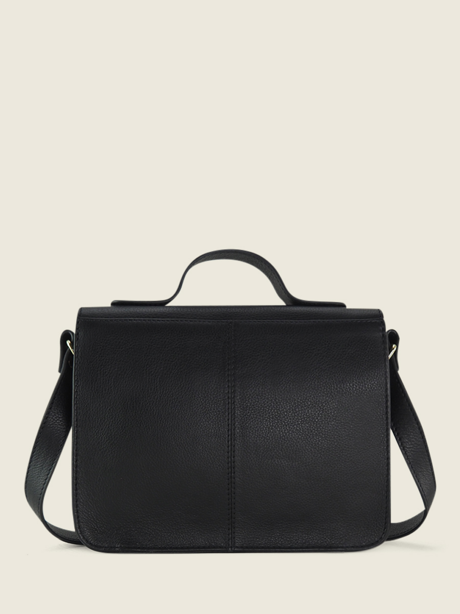 Foto-Rückansicht-Handtasche-Leder-Damen-schwarz-Mademoiselle-George-Art-Deco-schwarz-Paul-Marius-W05-AD-B