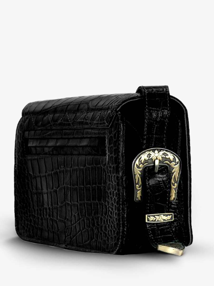 foto-seitansicht-schultertasche-leder-damen-lebaguette-alligator-schwarz-paul-marius-w29-a-b