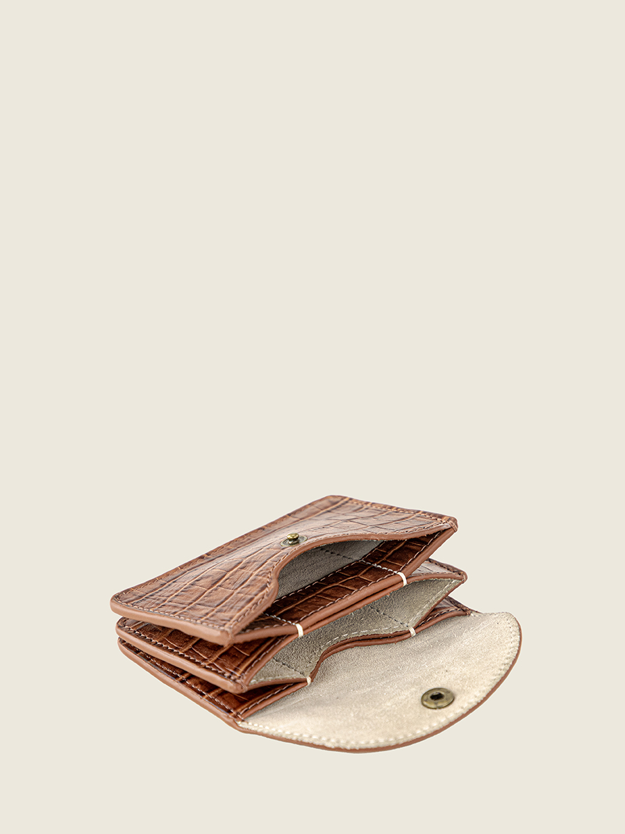 Fotoansicht Innenansicht Geldbörse aus Leder, braun, Basile Heritage, maronenbraun, Paul Marius, M75 CR DB