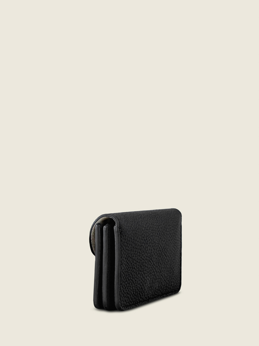 Geldbörse aus Leder Basile schwarz-anthrazit Ansicht Rückseite M75 BM B