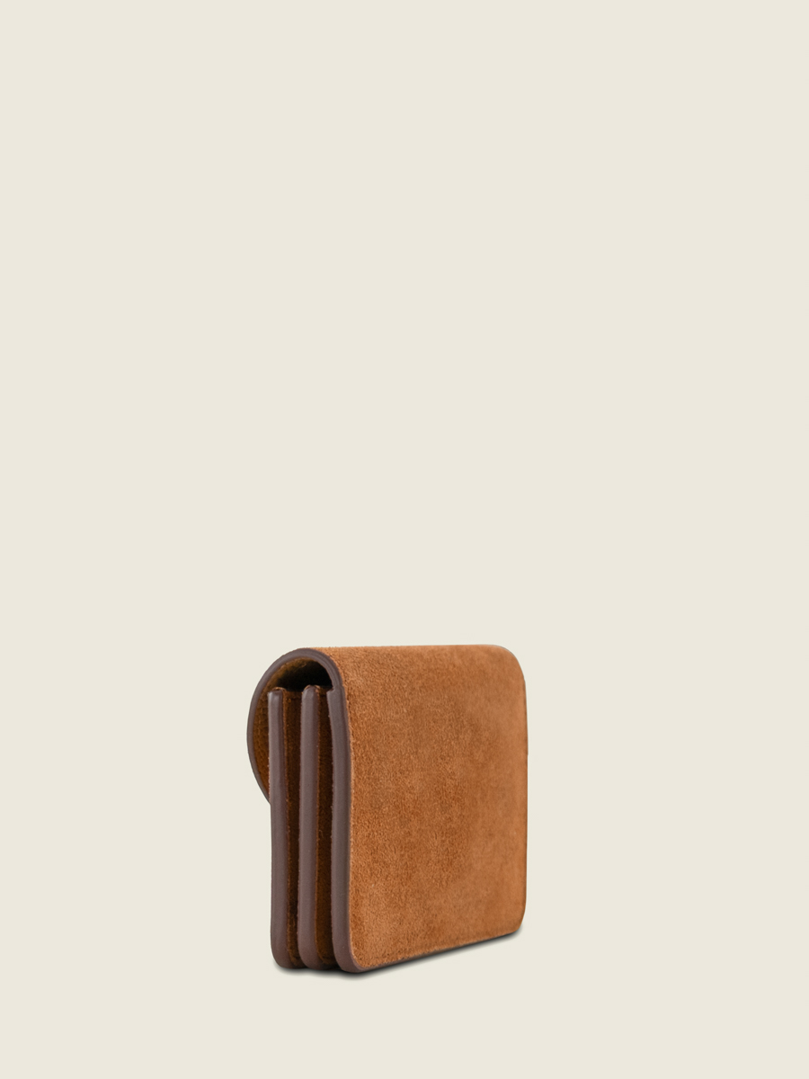 Geldbörse aus braunem Leder Basile Fauve, Rückansicht M75 SU CO
