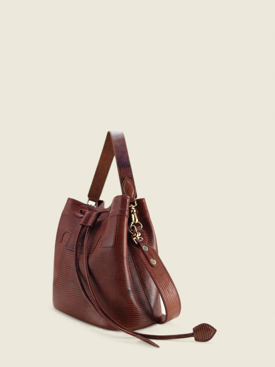 Foto-Ansicht-Seite-Beuteltasche-Leder-rot-Capucine-1960-Paul-Marius-W39-L-R