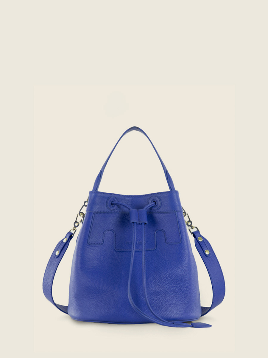 Fotoansicht-Vorderseite-Beuteltasche-Leder-blau-Capucine-Azur-Königsblau-Paul-Marius-W39-AZ-BLU