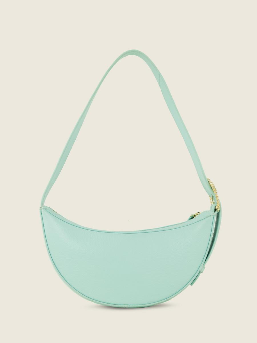 Fotoansicht Rückseite Halbmondtasche aus hellblauem Leder – Paul Marius W50 AZ L-BLU