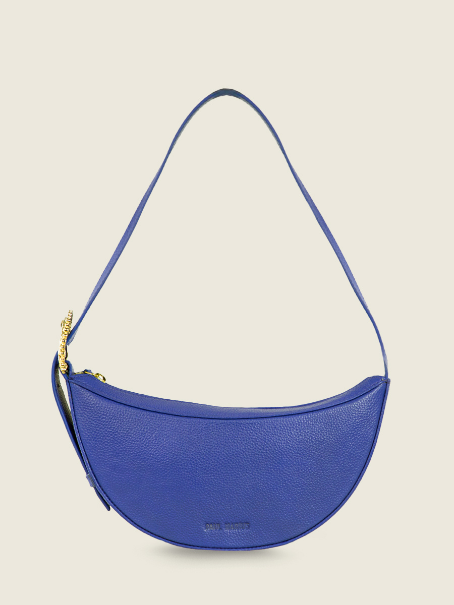 Fotoansicht-Vorderseite-Halbmondtasche-Leder-Himmelblau-Königsblau-Paul-Marius-W50-AZ-BLU