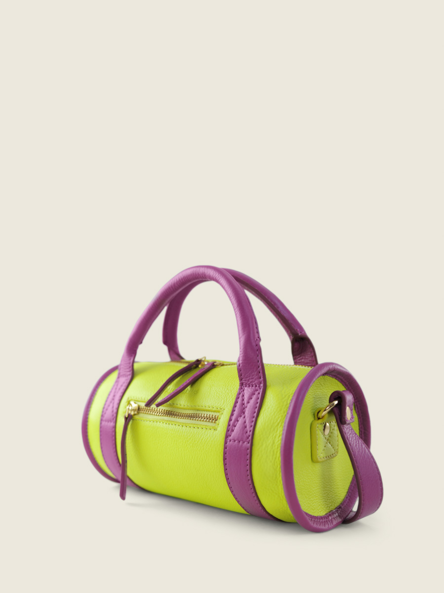 Foto-Rückansicht-Mini-Handtasche-Leder-grün-violett-Charlie-Sorbet-Apfel-Cassis-Paul-Marius-W30-SB-LGR-P