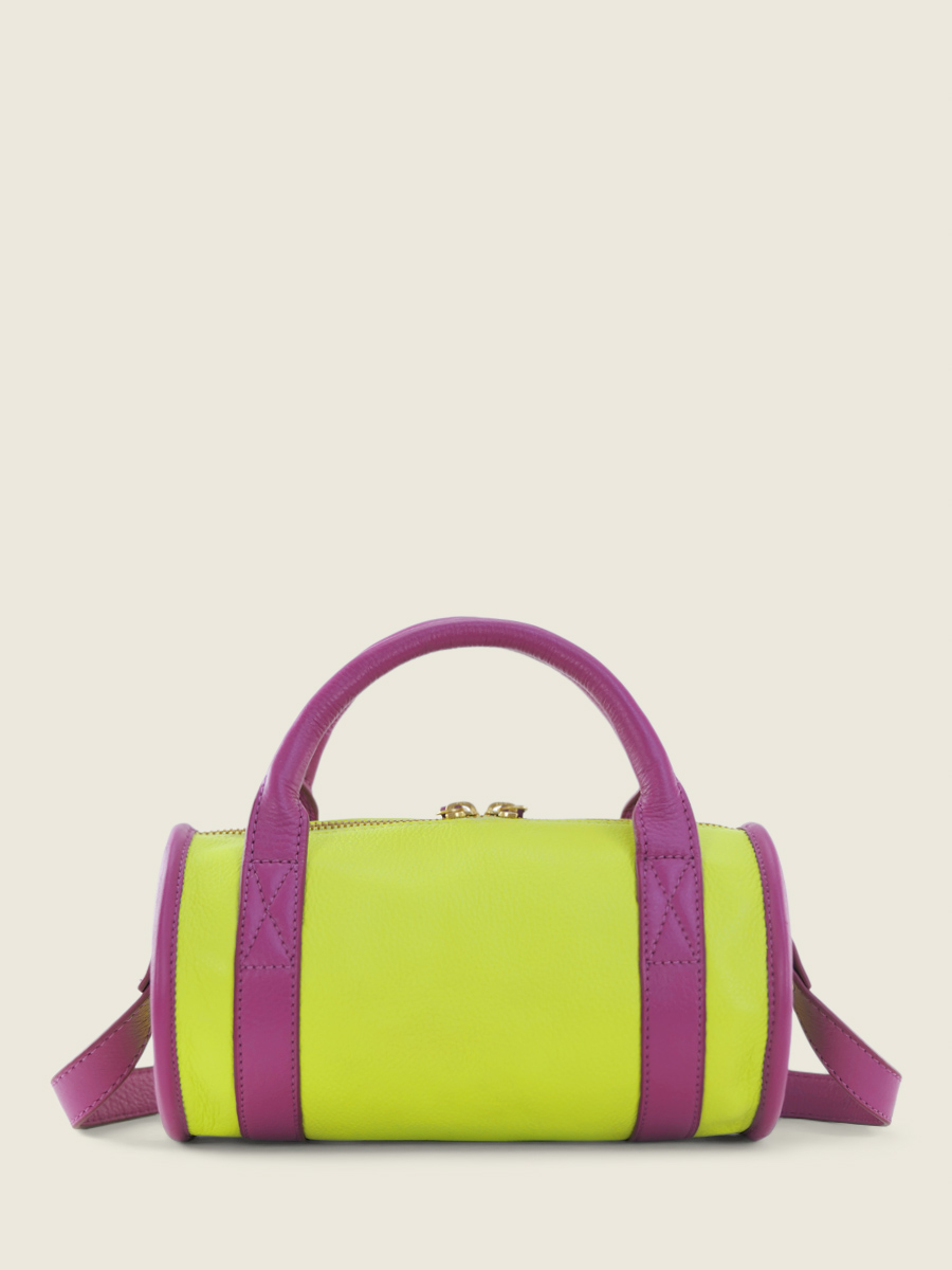 Fotoansicht Innenansicht Mini-Handtasche aus Leder grün-violett Charlie Sorbet Apfel-Cassis Paul Marius W30 SB LGR-P