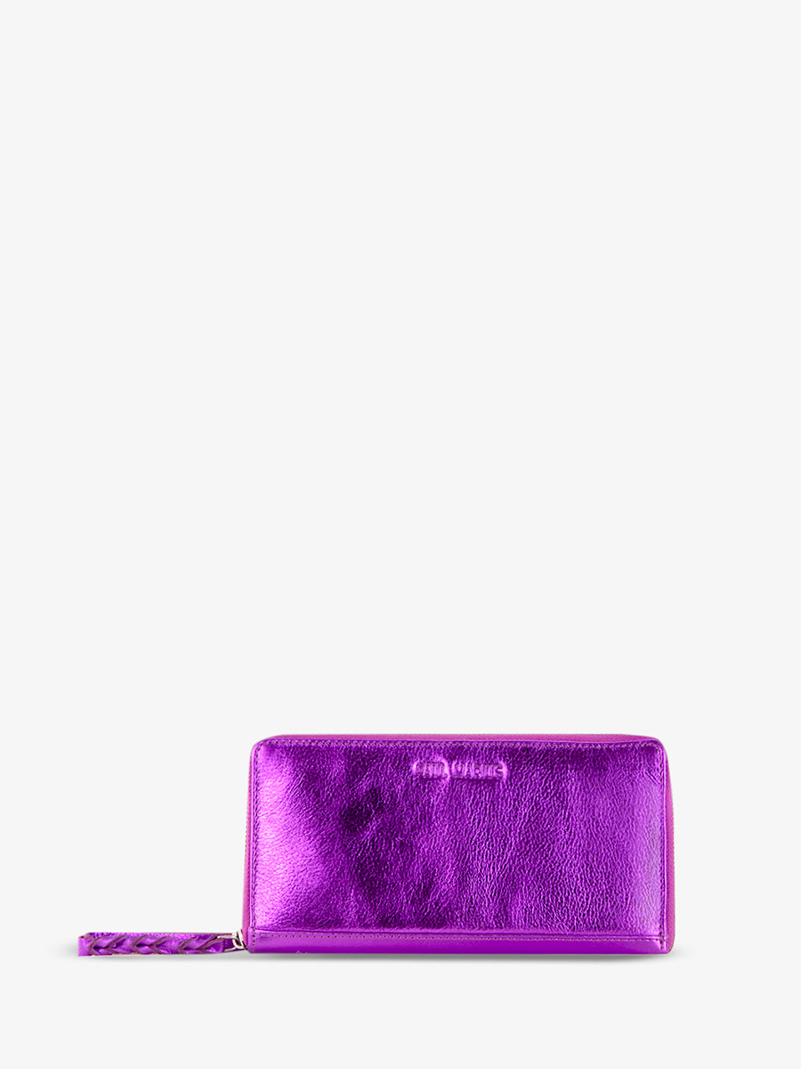 Fotoansicht-Seite-Brieftasche-Leder-violett-metallic-LePortefeuille-Charlotte-Bonbon-Paul-Marius-M63-M-P