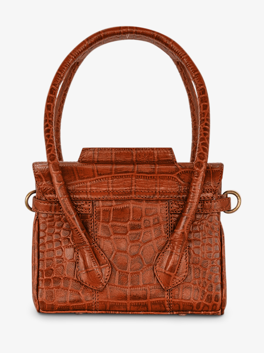 Foto-Rückansicht-Handtasche-Leder-Damen-Colette-XS-Alligator-braun-Paul-Marius-W28XS-A-L