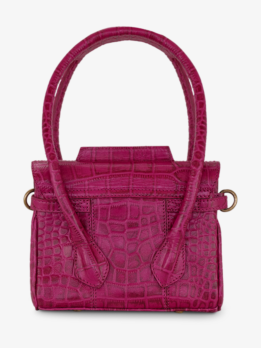Foto-Rückansicht-Handtasche-Leder-Damen-Colette-XS-Alligator-rosa-Paul-Marius-W28XS-A-PI