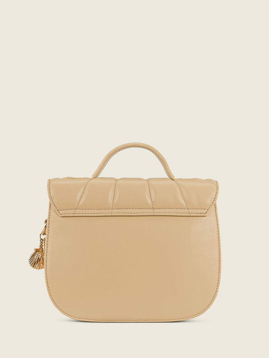 beige-leder-umhängetasche-mademoiselle-george-coquillage-sand-ansicht-von-hinten-w105-n