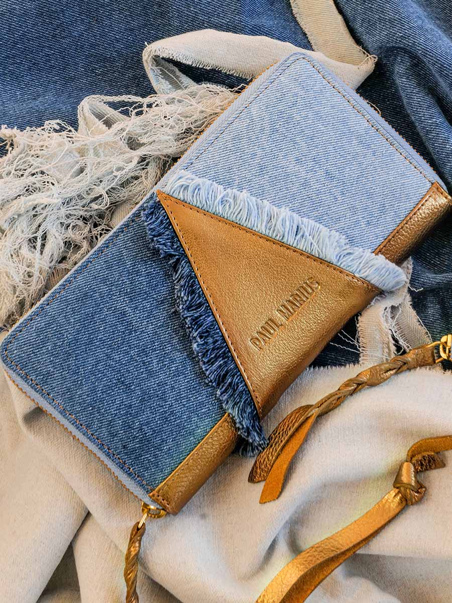 Foto-Vorderansicht-Brieftasche-Leder-Jean-Damen-LePortefeuille-Charlotte-Denim-Paul-Marius-M63-OG-Denim