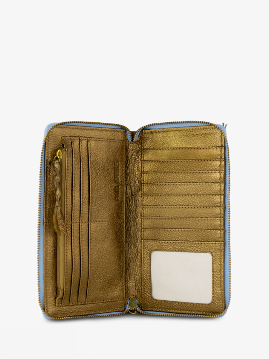 Foto-Innenansicht-Brieftasche-Leder-Jeans-Damen-LePortefeuille-Charlotte-Denim-Paul-Marius-M63-OG-Denim