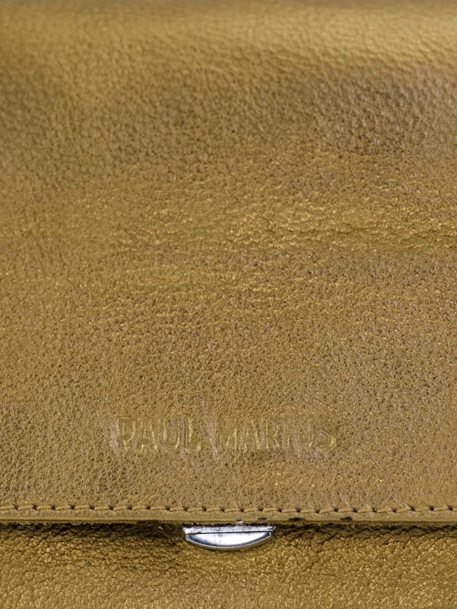 Foto-Fokus-Material-Umhängetasche aus metallisiertem Leder in Gold von Diane S in Bronze von Paul Marius W035S-OG