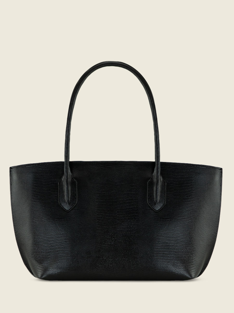 Fotoansicht Rückseite: schwarze Ledertasche für Damen, Edith, 1960, tiefschwarz, Paul Marius, W49 L B