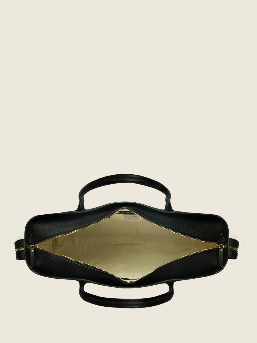 Reisetasche Eros ultra lang schwarz Charbon Innenansicht w52l-bm-b