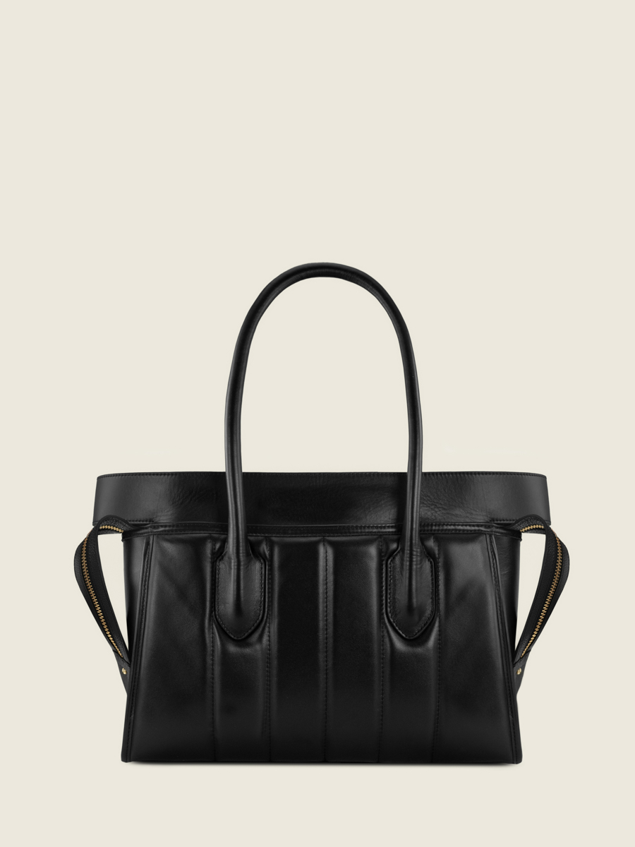 Reisetasche-Handtasche-gesteppt-Eros-Satteltasche-schwarz-Rückansicht-w52m-mat-s-b