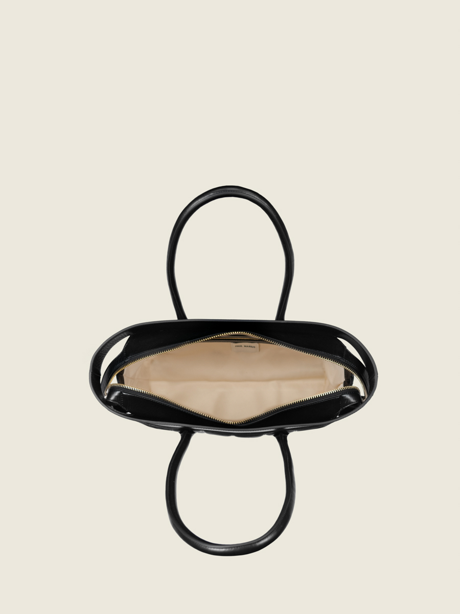 Reisetasche-Handtasche-gesteppt-Eros-Satteltasche-schwarz-Innenansicht-W52M-MAT-S-B