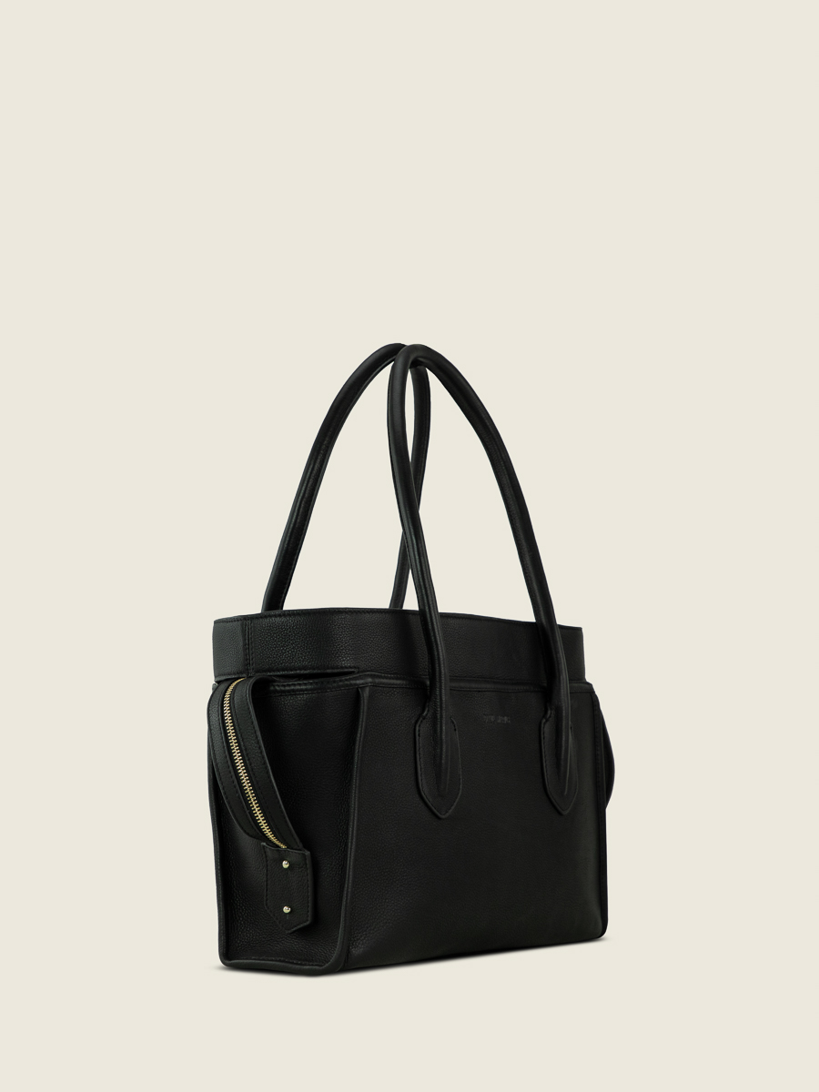 Reisetasche-Handtasche-Eros-M-schwarz-Charbon-Seitenansicht-w52m-bm-b