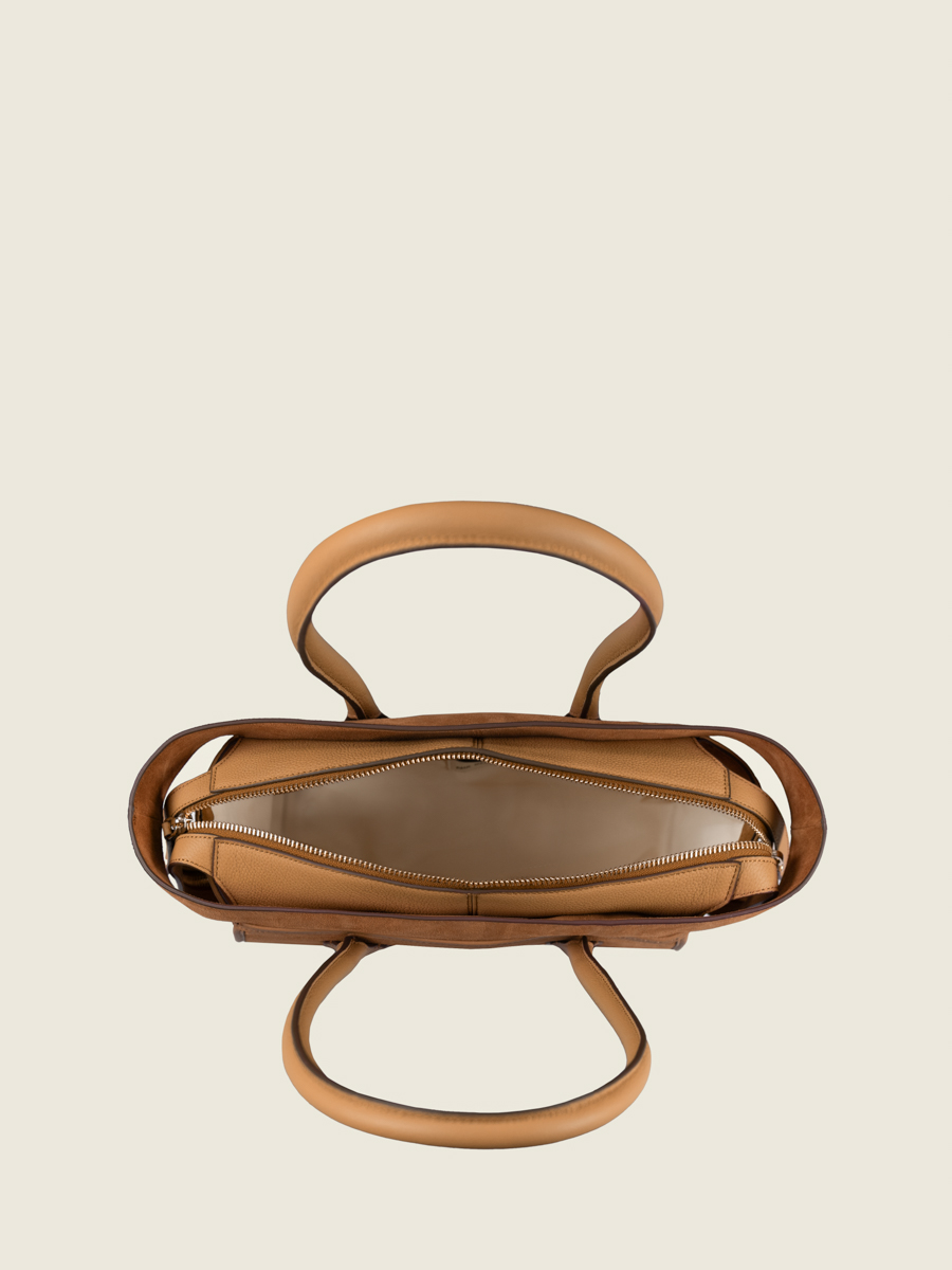 Reisetasche-Handtasche-braun-eros-fauve-Innenansicht-w52m-su-co