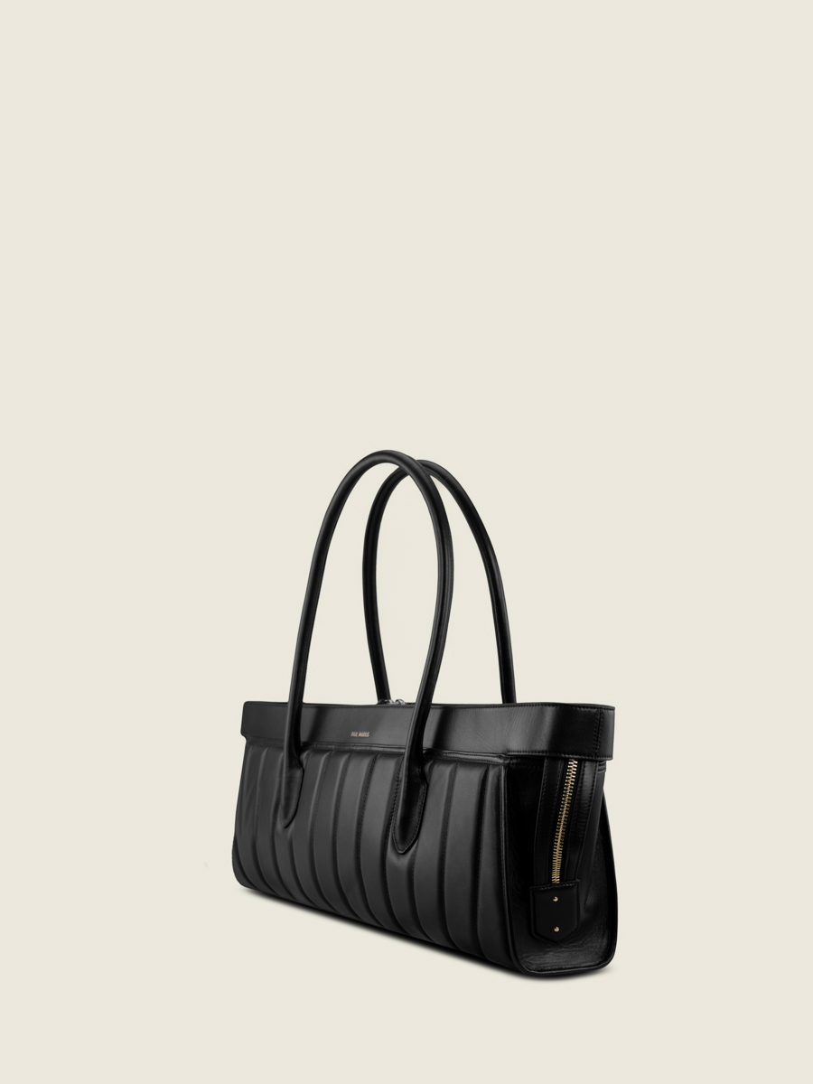 Reisetasche Eros Ultra Long Sellerie schwarz Seitenansicht W52L MAT-S B