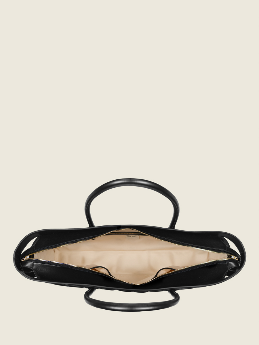 Reisetasche Eros Ultra lang mit Polsterung und schwarzem Gurt, Innenansicht W52L MAT-S B