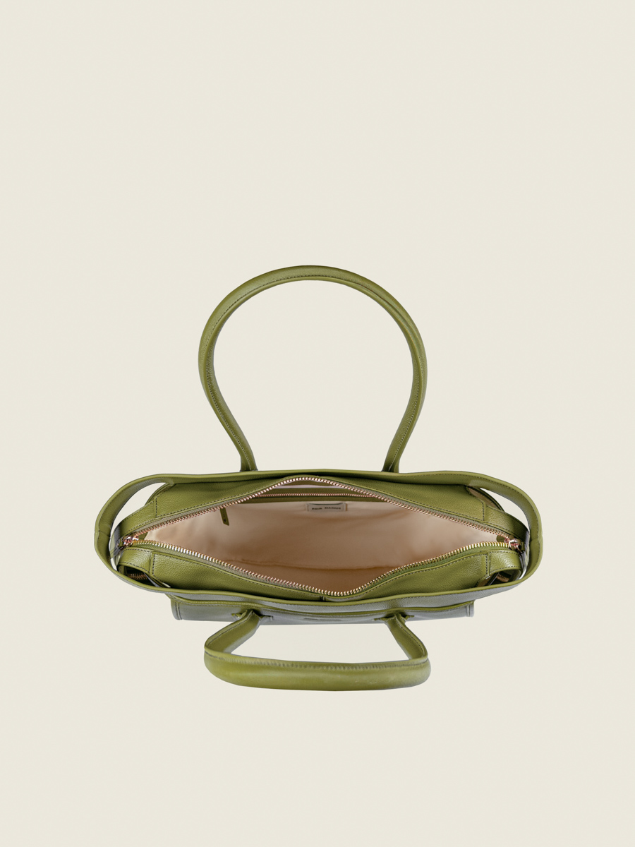 Reisetasche-Handtasche-Eros-olivgrün-Innenansicht-W52M-GR-O