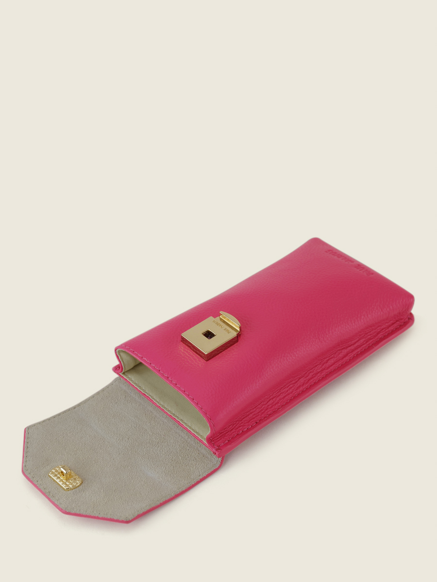 Fotoansicht-Innenansicht-Handytasche-Leder-rosa-Eva-Sorbet-Himbeere-Paul-Marius-M71-SB-PI