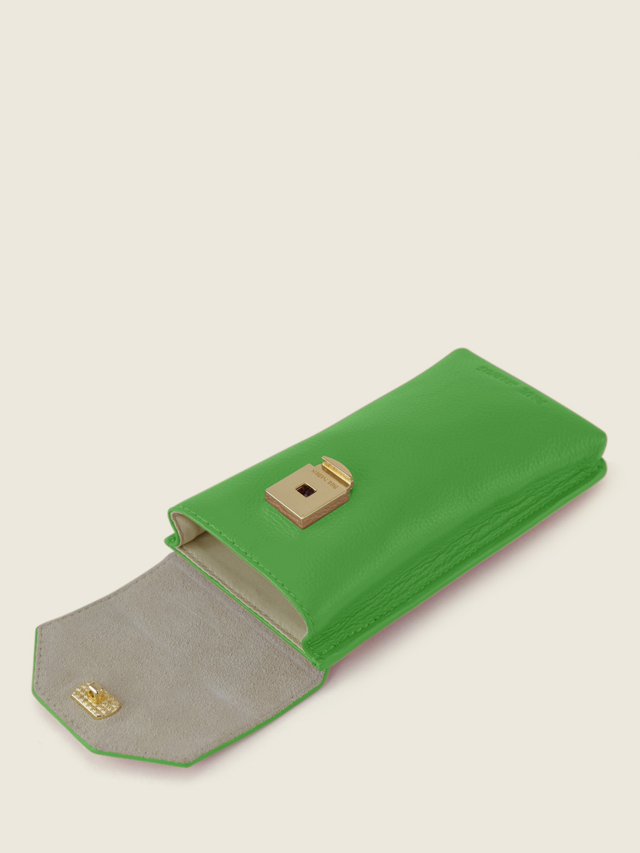 Fotoansicht Innenraum Handytasche aus grünem EVA-Schaumstoff Sorbet-Kiwi Paul Marius M71 SB GR