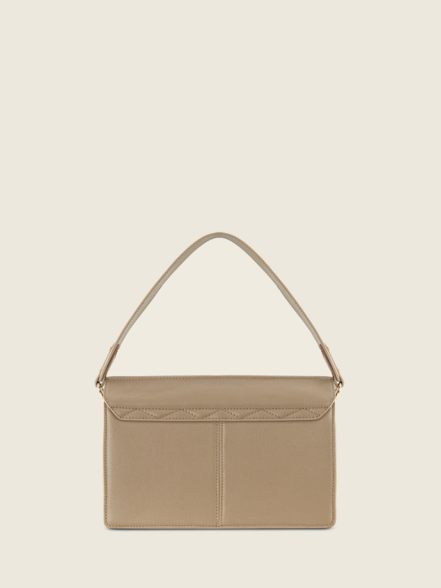 Baguette-Tasche aus Leder Gabrielle taupe Innenansicht W42 BEI