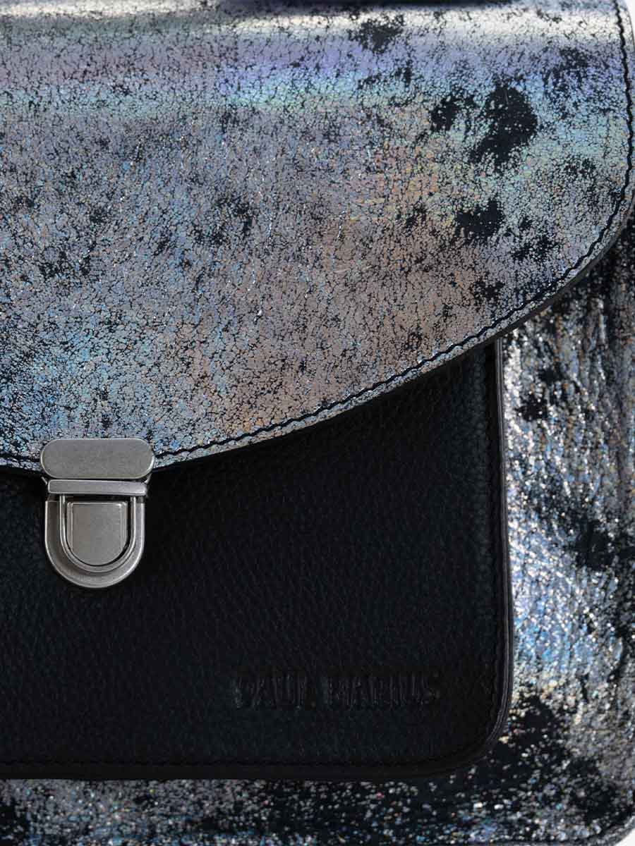 Foto-Fokus-Material-Handtasche-Holographisches Leder-Mademoiselle George-Galaxie-Paul Marius-W05 GAL