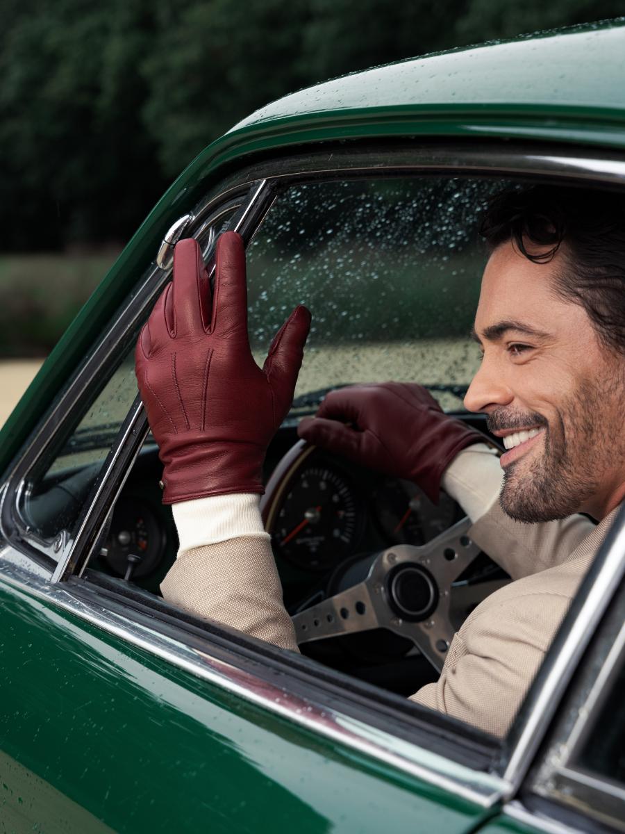 Foto-Ansicht-Vorderseite-Handschuhe-Leder-Bordeaux-Paul Marius