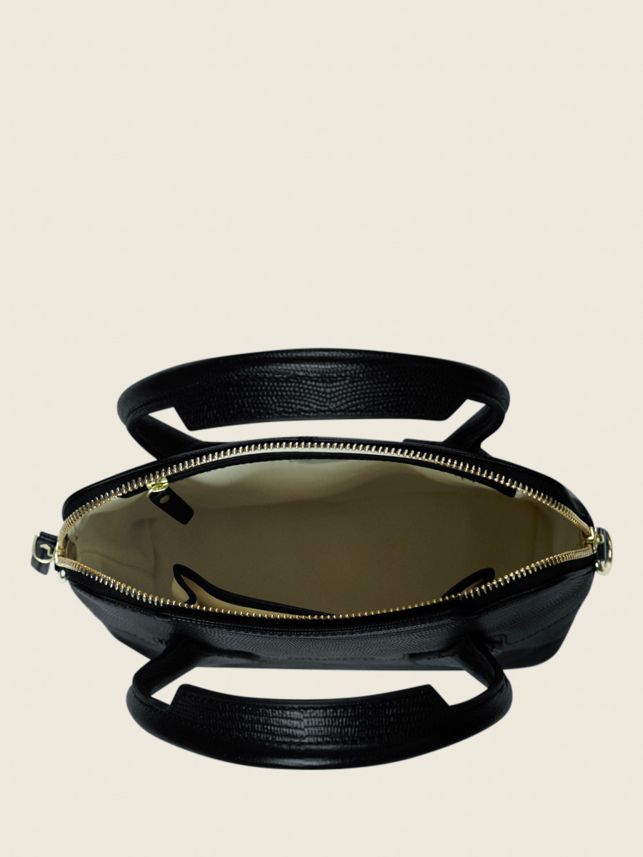 Fotoansicht-Tragegriff-Mini-Handtasche-Leder-schwarz-Gisèle XS-1960-tiefschwarz-Paul Marius-W32XS-L-B