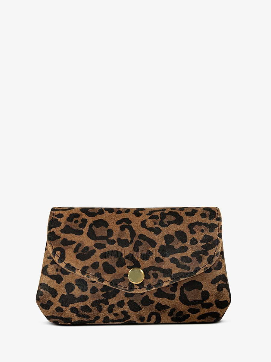 Clutch-Tasche-Leopard-schwarz-LeGustave-M-Leopard-Vorderansicht-CLPM-LP-B