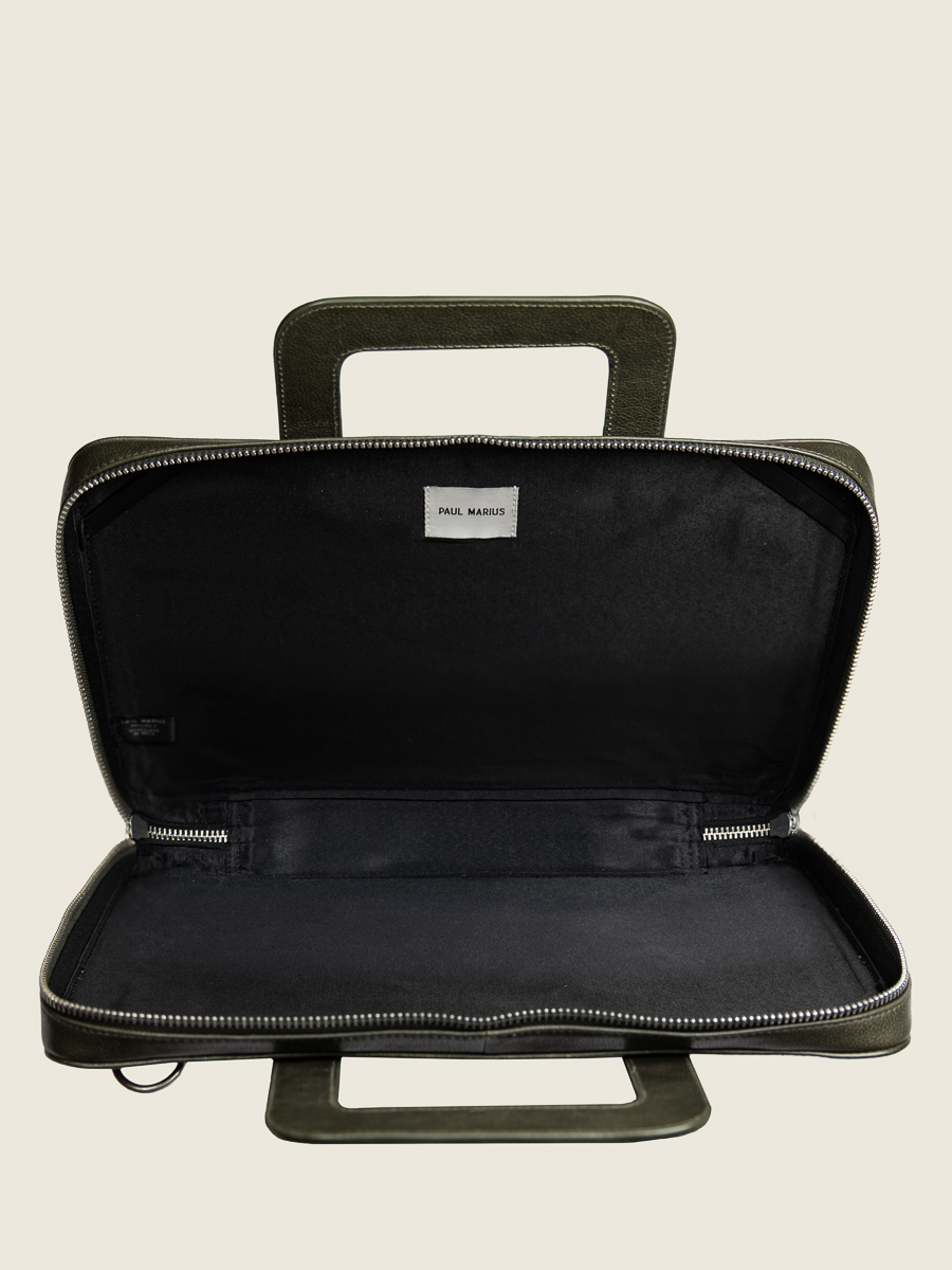 Foto-Innenansicht-Dokumententasche-Leder-Unisex-grün-Henri-grün-englischer-Paul-Marius-B10-GR