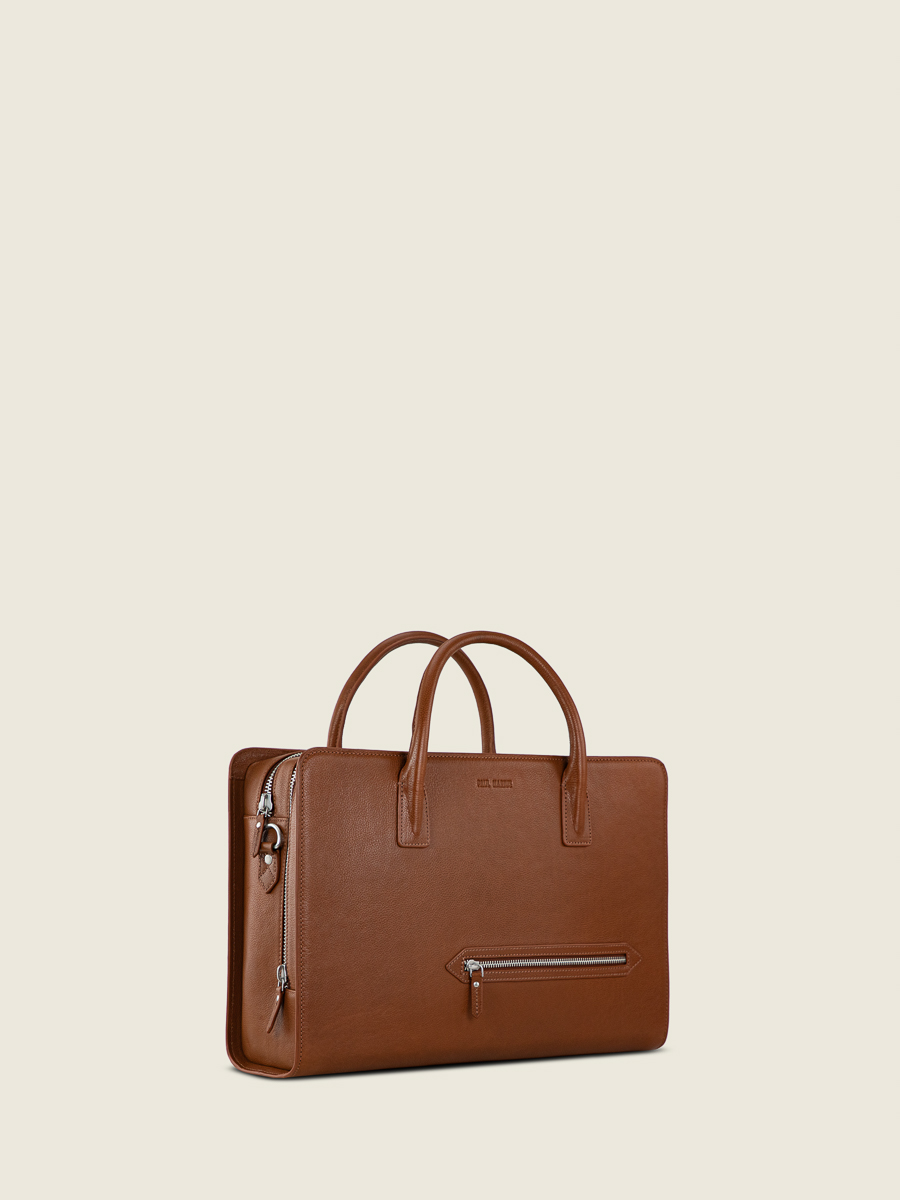 Foto-Ansicht-von-der-Seite-Dokumententasche-aus-Leder-unisex-braun-jean-natur-paul-marius-b09-l
