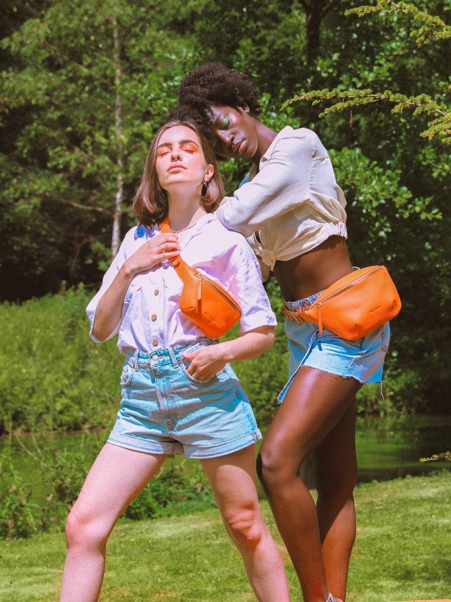 Foto-Trage-Mini-Gürteltasche-Leder-orange-LaBanane XS Sorbet Mango Paul Marius M503XS SB O