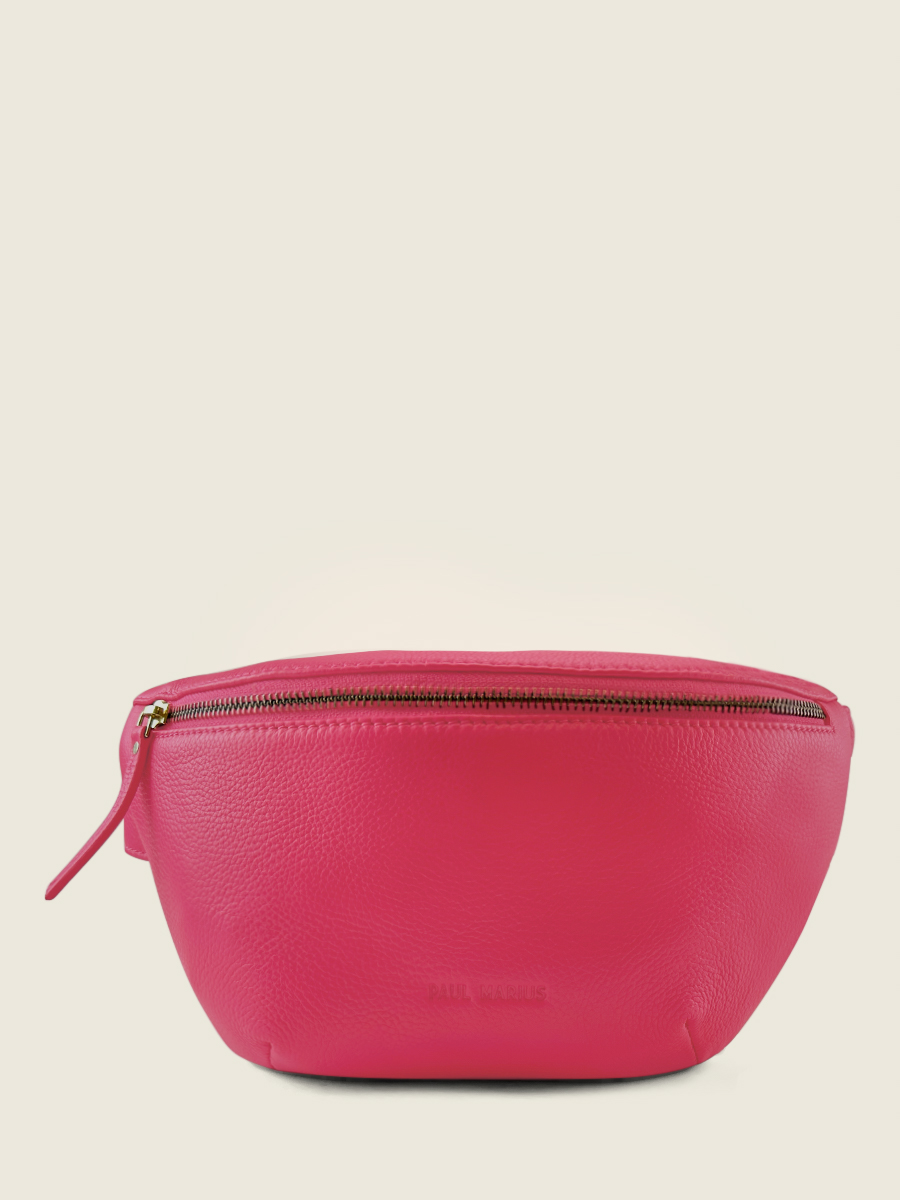 Fotoansicht-Vorderseite-Gürteltasche-Leder-rosa-LaBanane-Sorbet-Himbeere-Paul-Marius-M503-SB-PI