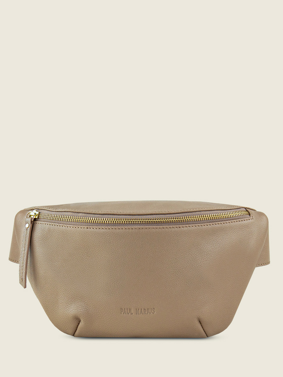 Leder-Gürteltasche-LaBanane-taupe-Vorderansicht-M503-bei