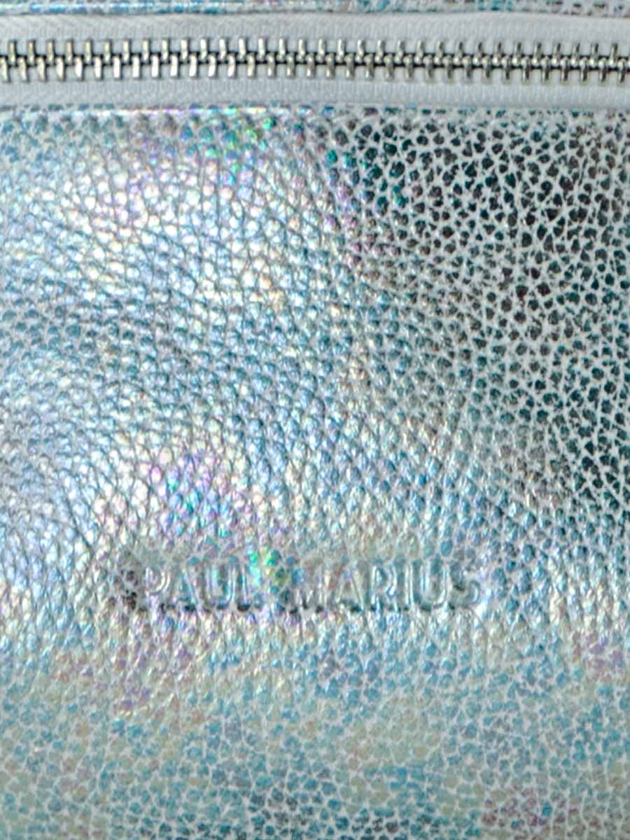 Foto-Fokus-Material-Mini-Gürteltasche-Leder-weiß-holografisch-labanane-xs-granite-paul-marius-m503xs-gra-w